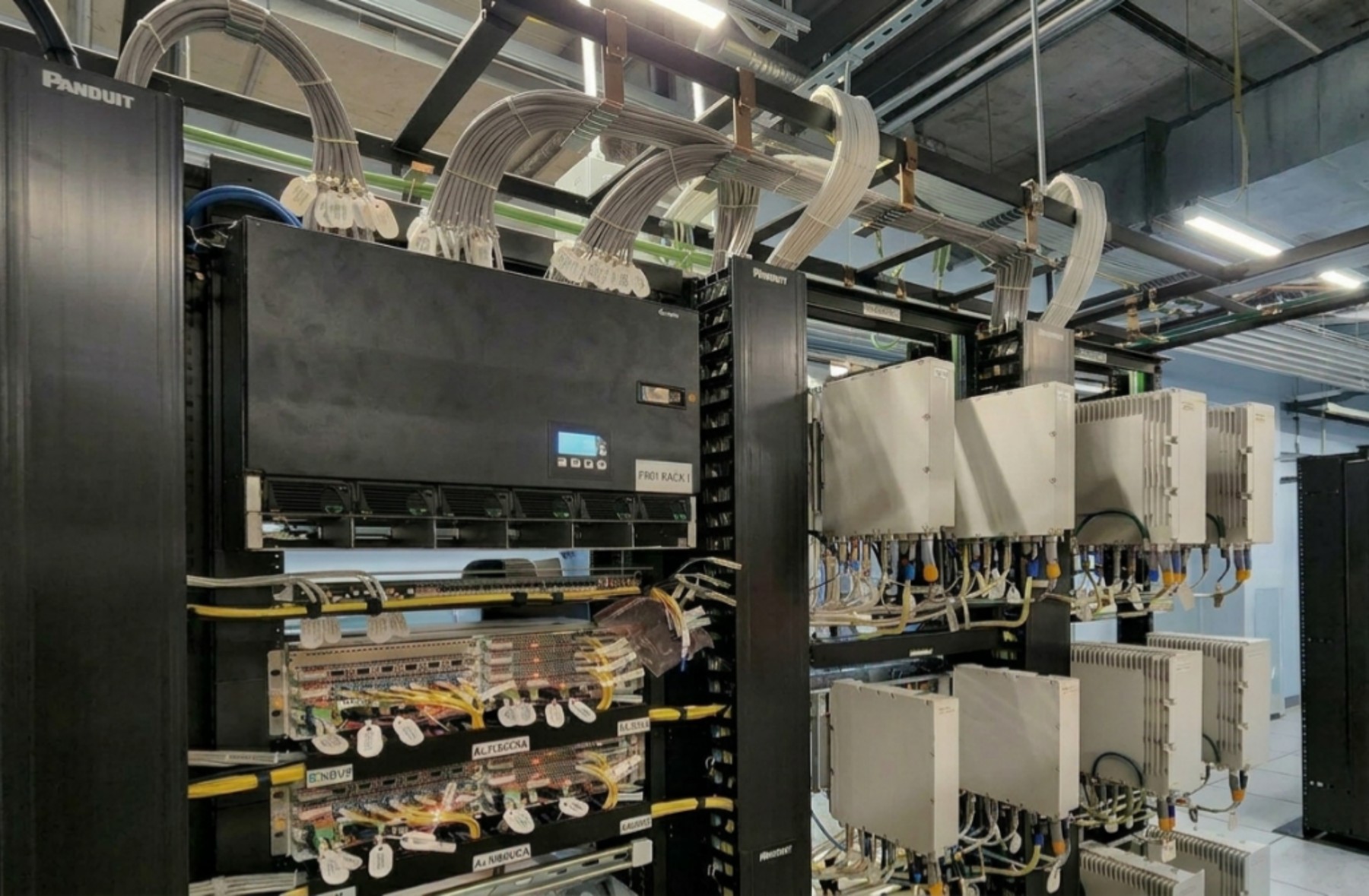 DAS headend cabling routing and equipment integration